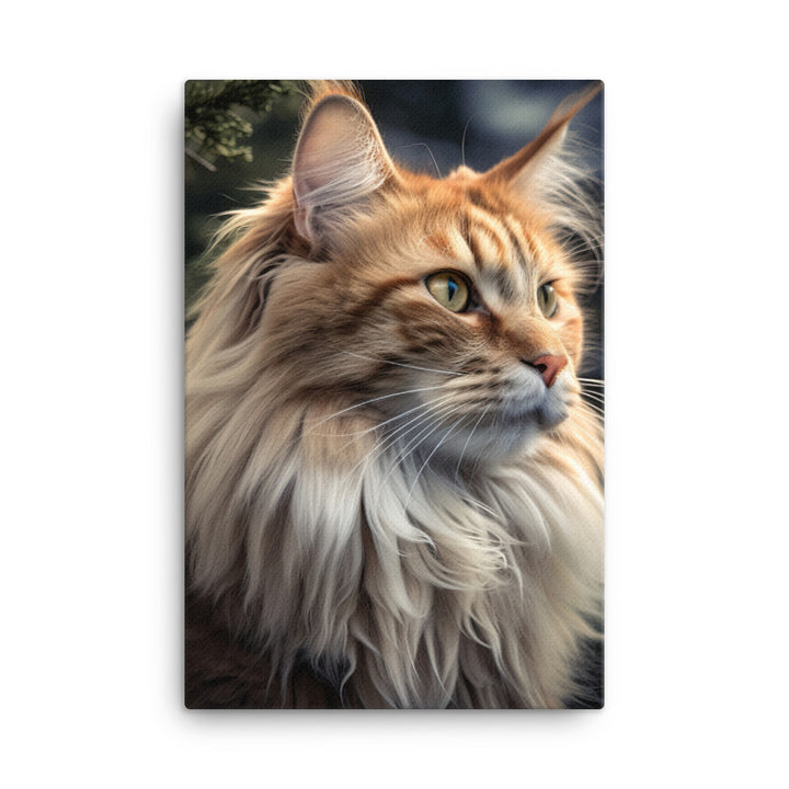 Norwegian Forest Cat Canvas - PosterfyAI.com