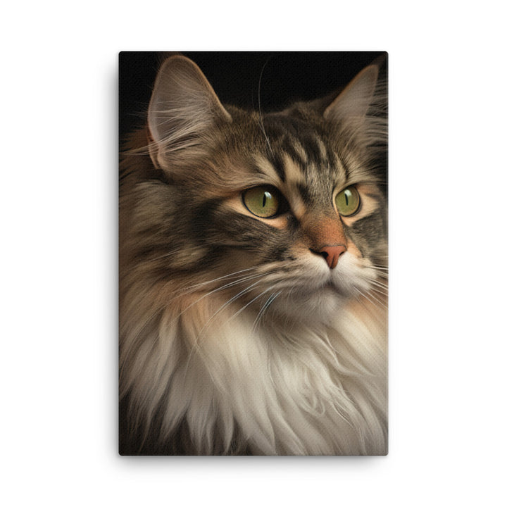 Norwegian Forest Cat Canvas - PosterfyAI.com