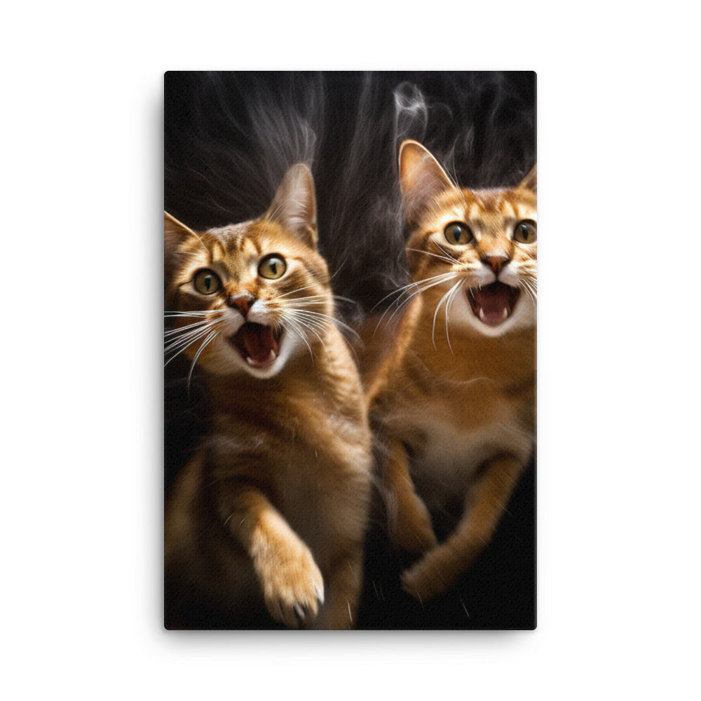 Abyssinian Cat Canvas - PosterfyAI.com