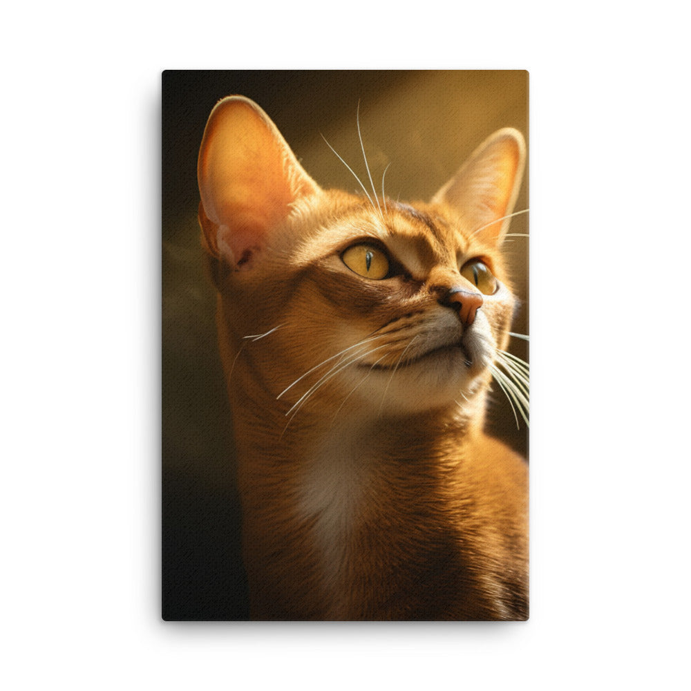 Abyssinian Cat Canvas - PosterfyAI.com