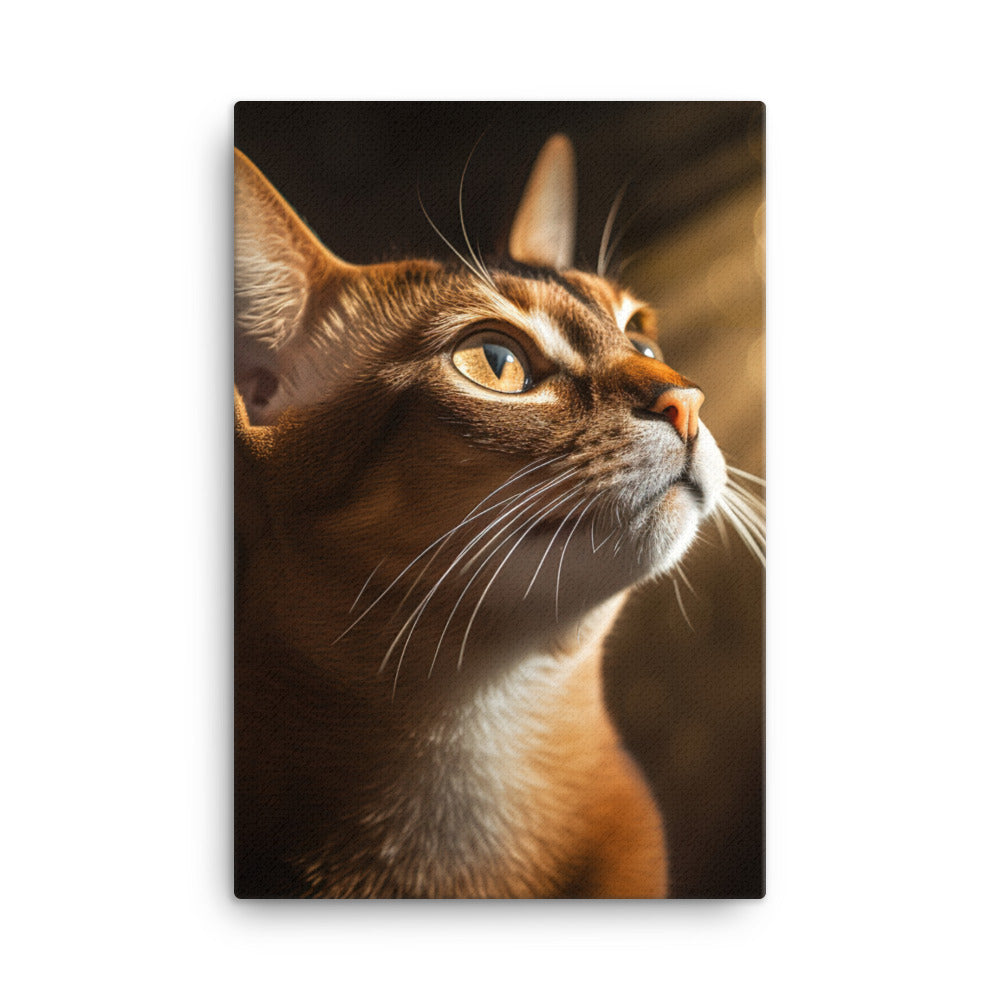 Abyssinian Cat Canvas - PosterfyAI.com