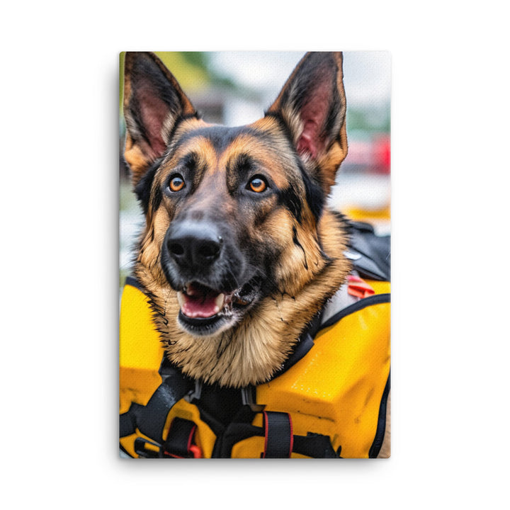 German Shepherd Canvas - PosterfyAI.com