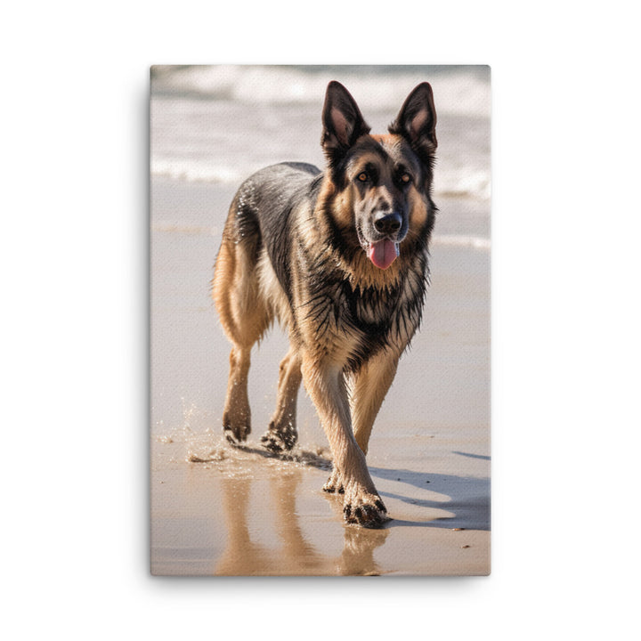 German Shepherd Canvas - PosterfyAI.com