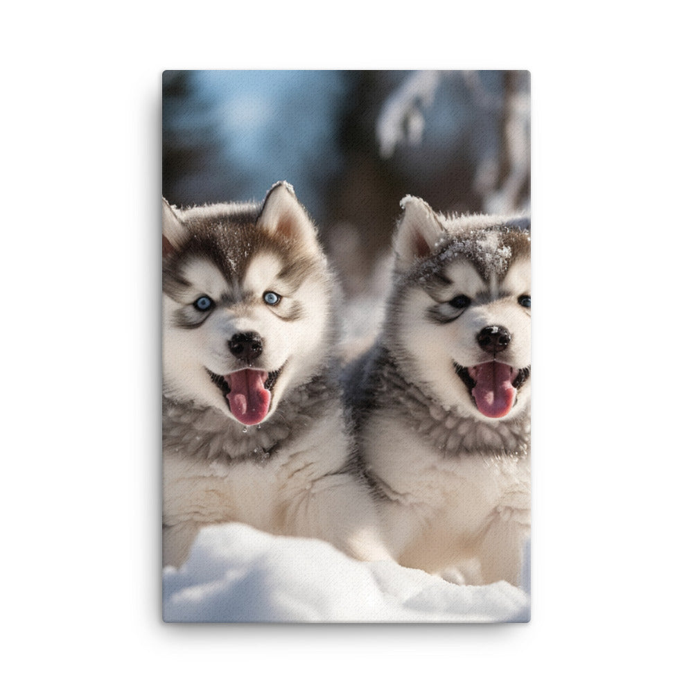Alaskan Malamute Canvas - PosterfyAI.com