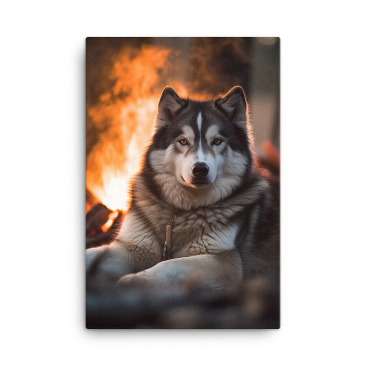 Alaskan Malamute Canvas - PosterfyAI.com