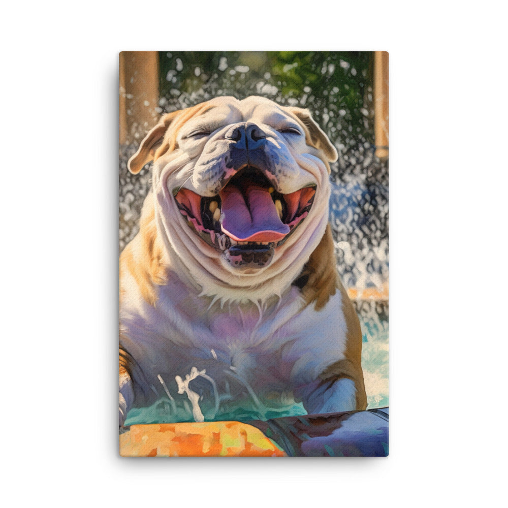 Bulldog Canvas - PosterfyAI.com