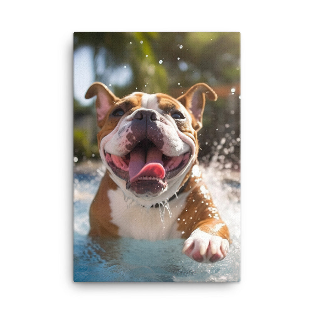 Bulldog Canvas - PosterfyAI.com