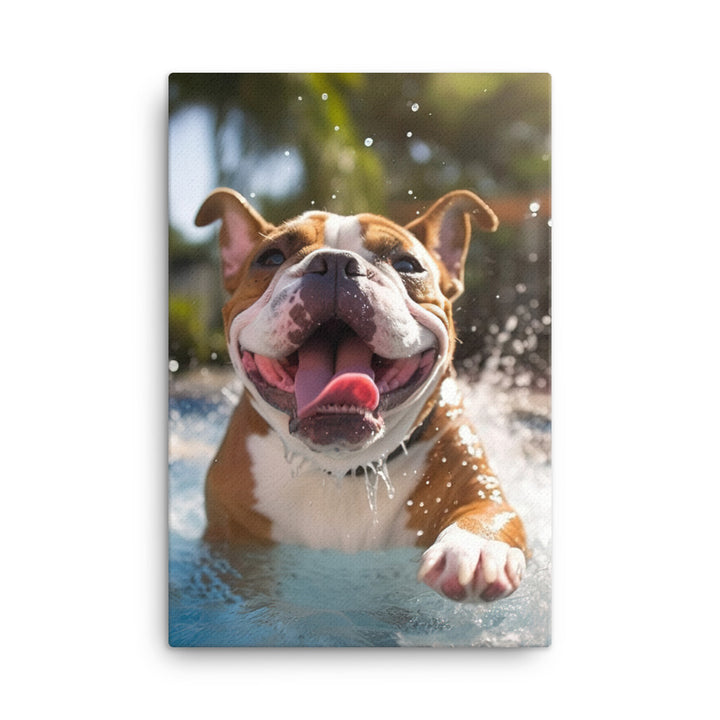 Bulldog Canvas - PosterfyAI.com
