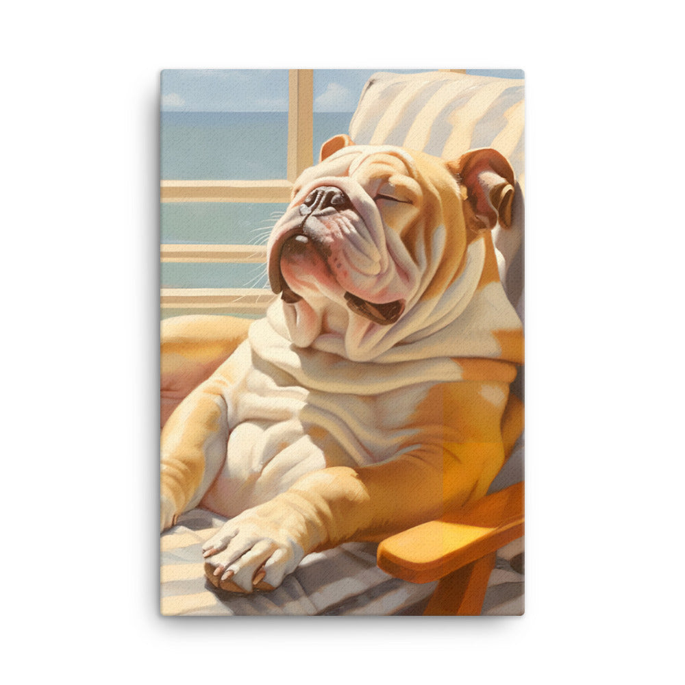 Bulldog Canvas - PosterfyAI.com