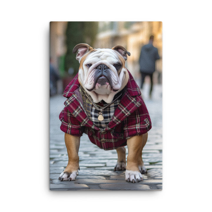 Bulldog Canvas - PosterfyAI.com
