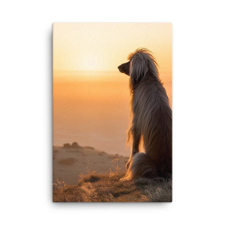 Afghan Hound Canvas - PosterfyAI.com