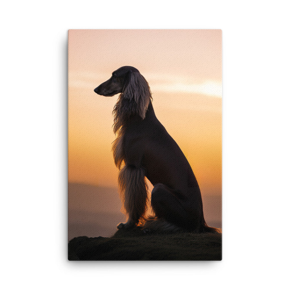Afghan Hound Canvas - PosterfyAI.com