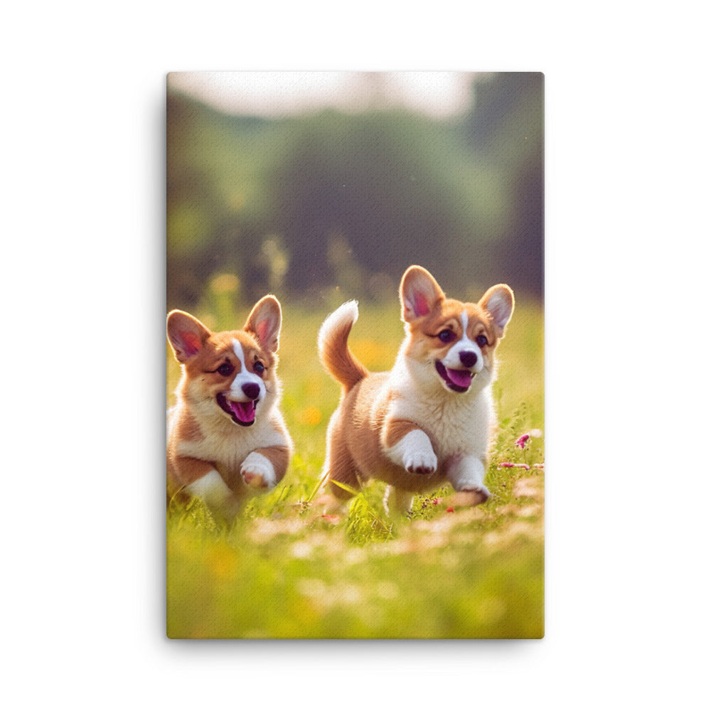 Welsh Corgi Canvas - PosterfyAI.com