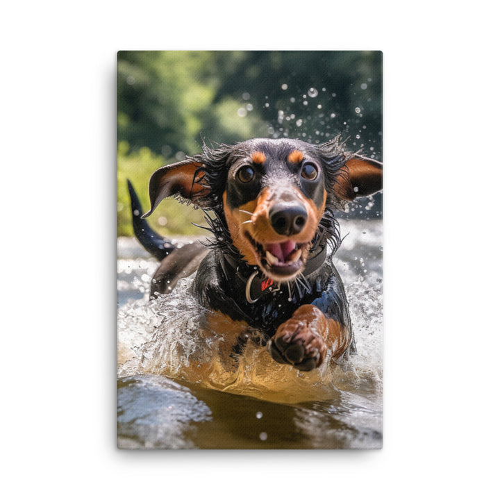 Dachshund Canvas - PosterfyAI.com