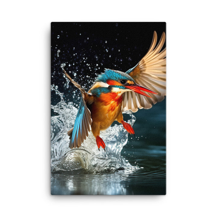 Kingfisher Canvas - PosterfyAI.com