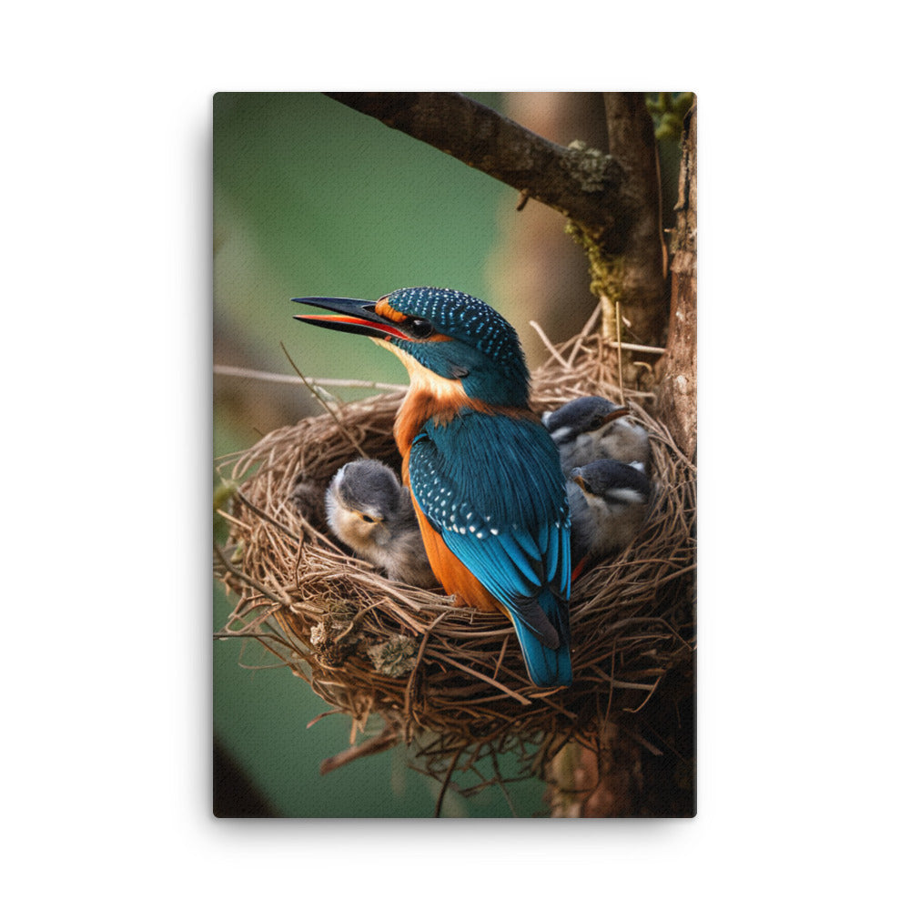 Kingfisher Canvas - PosterfyAI.com