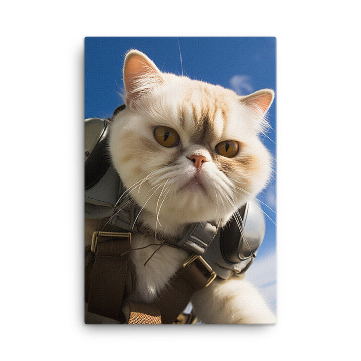 Exotic Shorthair Pilot Canvas - PosterfyAI.com