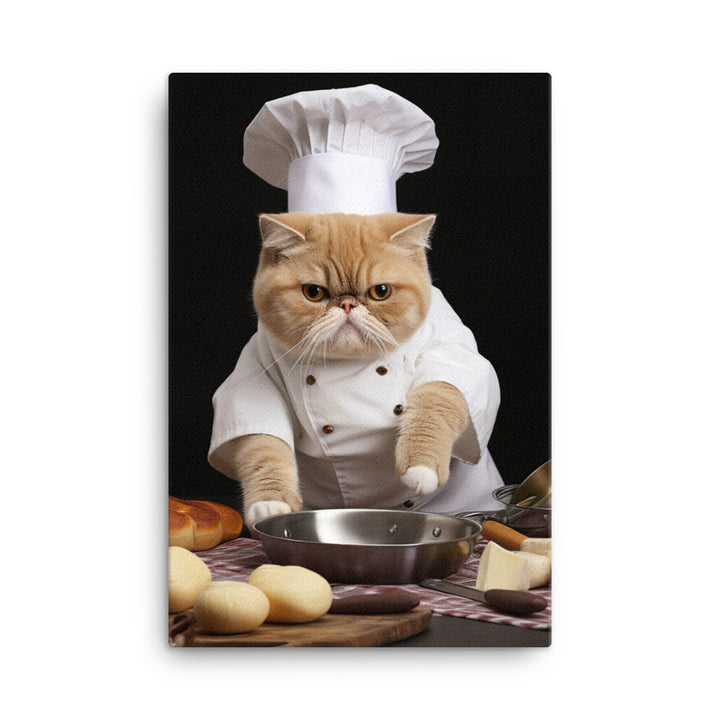 Exotic Shorthair Chef Canvas - PosterfyAI.com
