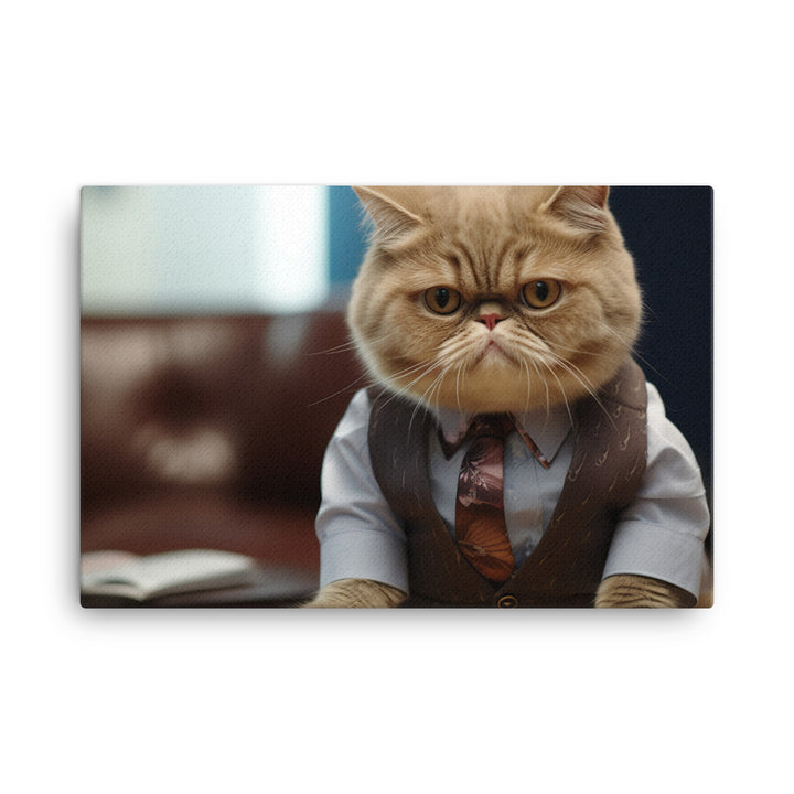 Exotic Shorthair Sales Consultant Canvas - PosterfyAI.com