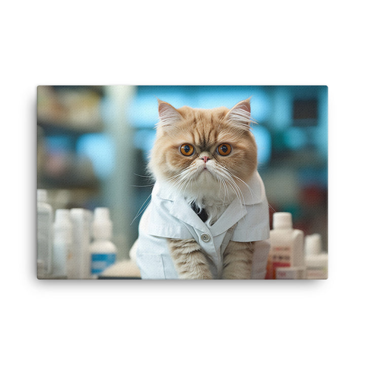 Exotic Shorthair Pharmacist Canvas - PosterfyAI.com