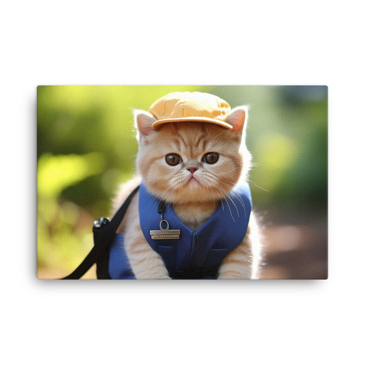 Exotic Shorthair Mail Carrier Canvas - PosterfyAI.com