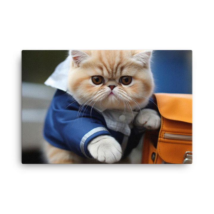 Exotic Shorthair Mail Carrier Canvas - PosterfyAI.com