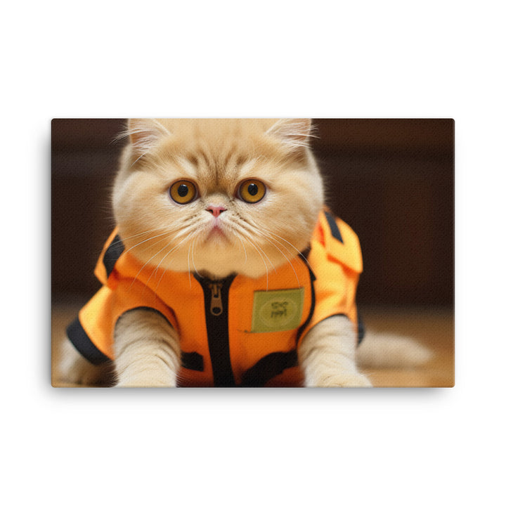 Exotic Shorthair Paramedic Canvas - PosterfyAI.com