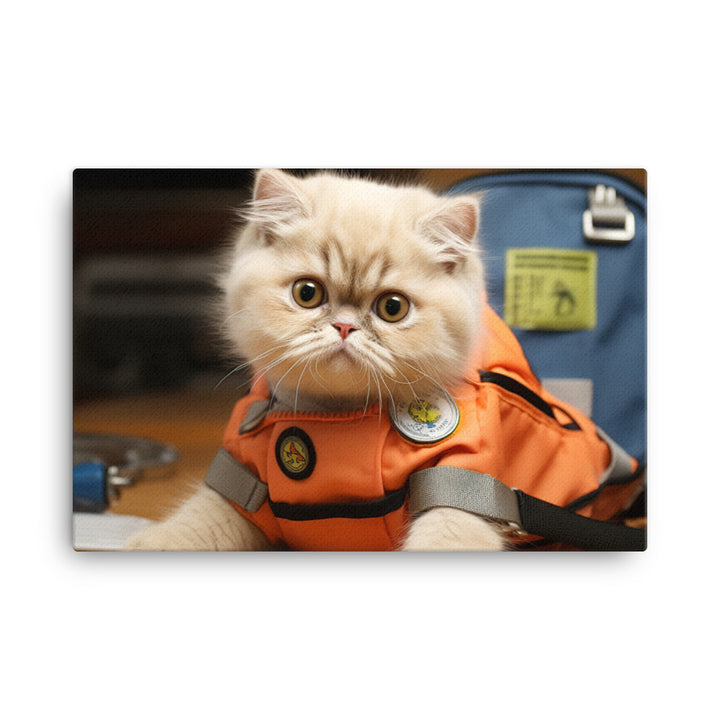Exotic Shorthair Paramedic Canvas - PosterfyAI.com