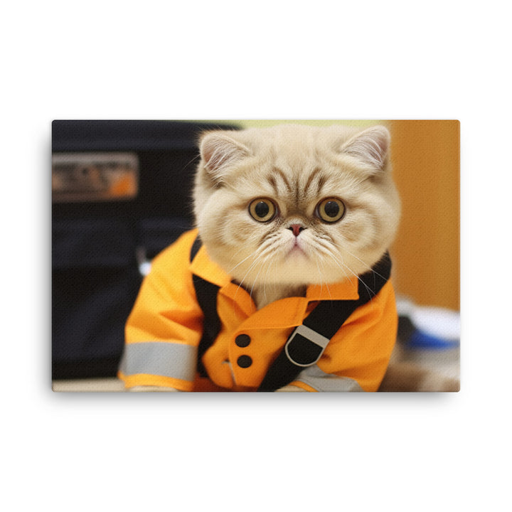 Exotic Shorthair Paramedic Canvas - PosterfyAI.com