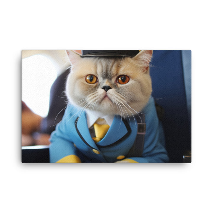 Exotic Shorthair Cabin Crew Canvas - PosterfyAI.com