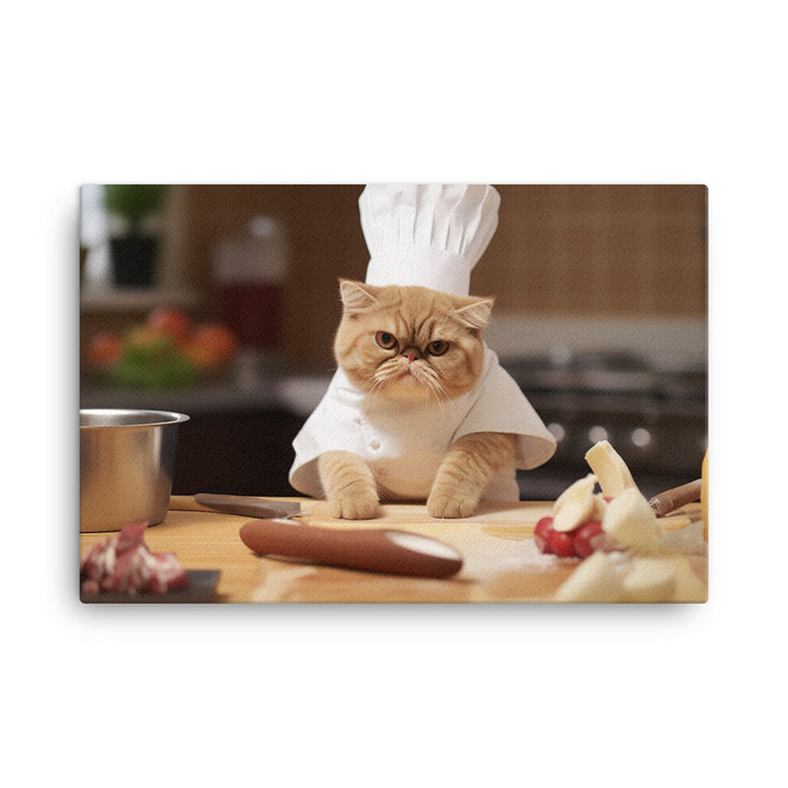Exotic Shorthair Chef Canvas - PosterfyAI.com