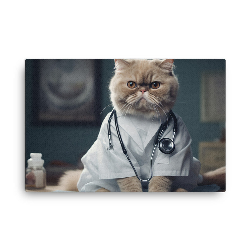 Exotic Shorthair Doctor Canvas - PosterfyAI.com