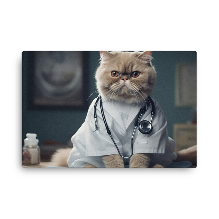Exotic Shorthair Doctor Canvas - PosterfyAI.com