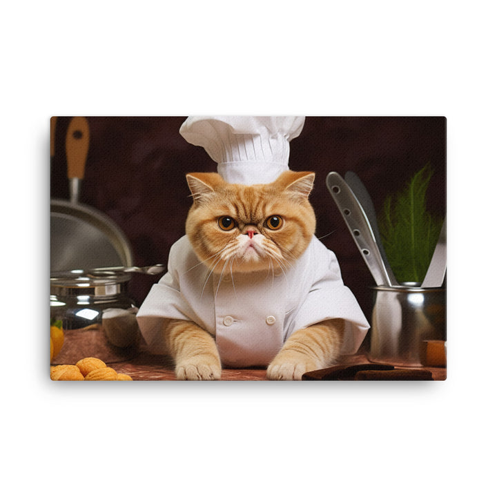 Exotic Shorthair Chef Canvas - PosterfyAI.com