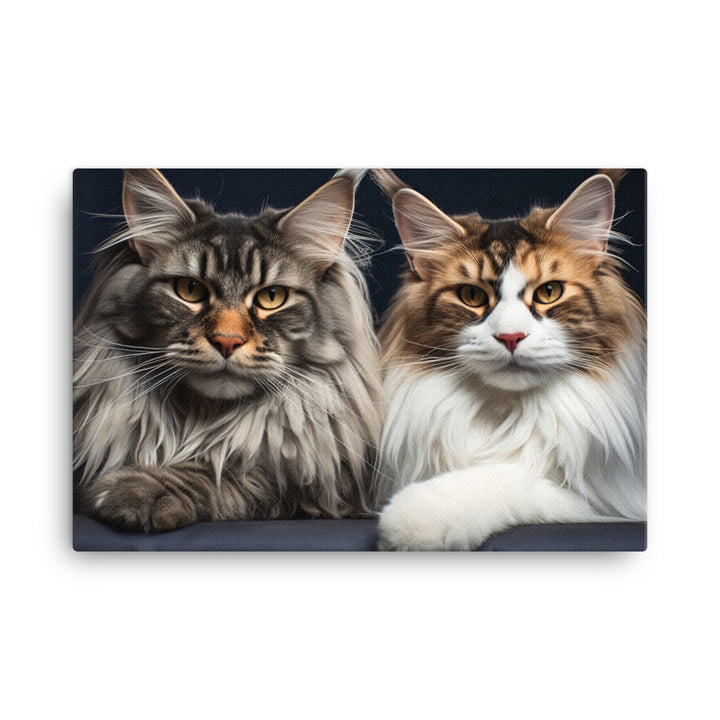 Maine Coon Canvas - PosterfyAI.com