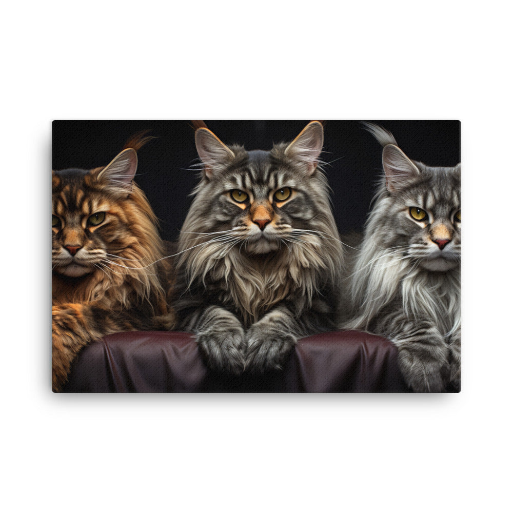 Maine Coon Canvas - PosterfyAI.com