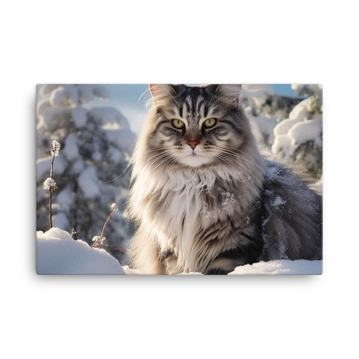 Norwegian Forest Canvas - PosterfyAI.com