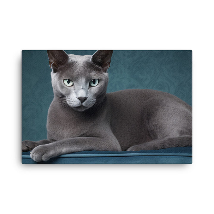 Russian Blue Canvas - PosterfyAI.com