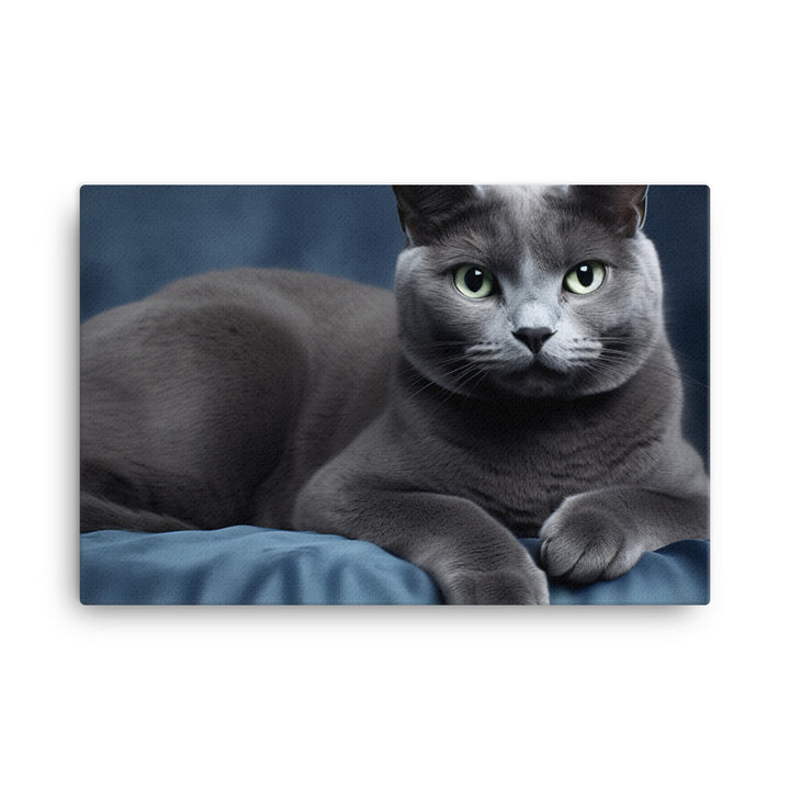 Russian Blue Canvas - PosterfyAI.com