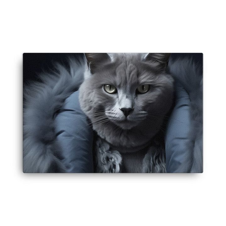 Russian Blue Canvas - PosterfyAI.com