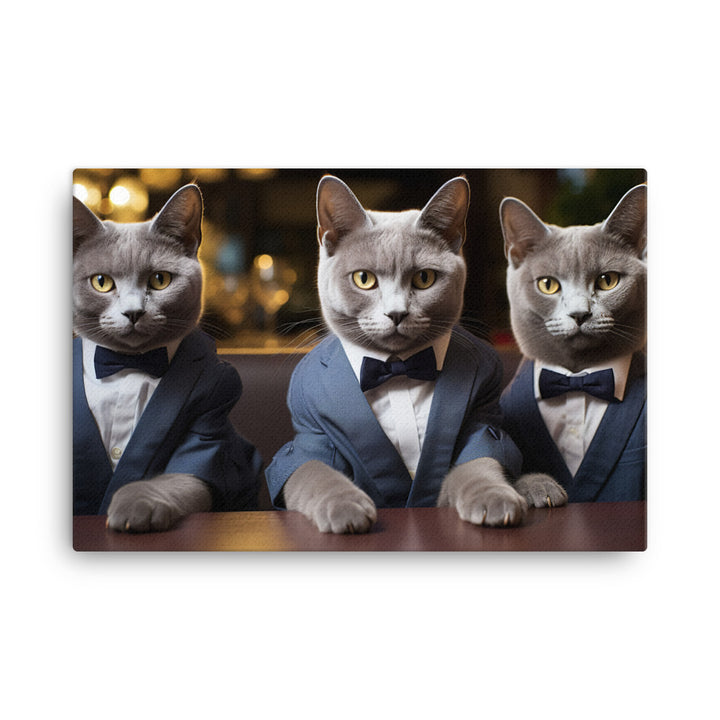 Russian Blue Canvas - PosterfyAI.com
