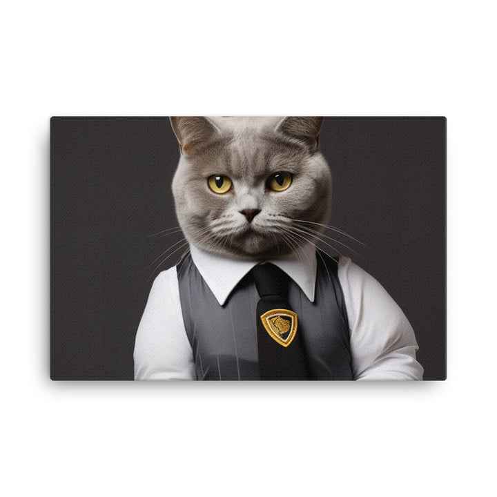 British Shorthair Referee Canvas - PosterfyAI.com
