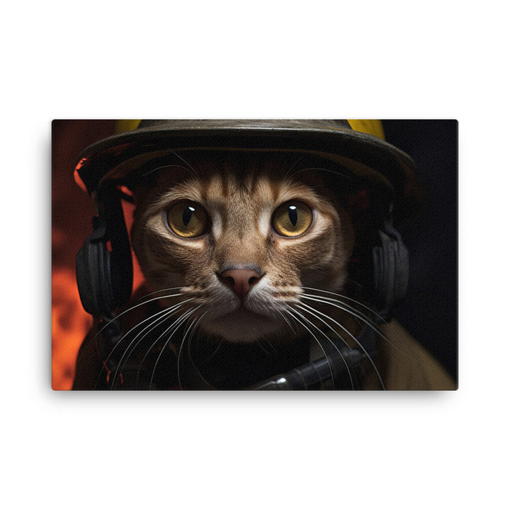 Abyssinian Firefighter Canvas - PosterfyAI.com