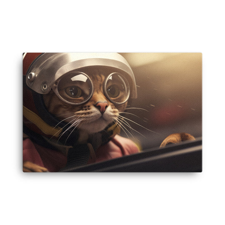 Abyssinian Motorsport Athlete Canvas - PosterfyAI.com