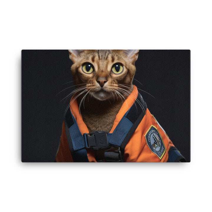 Abyssinian Paramedic Canvas - PosterfyAI.com