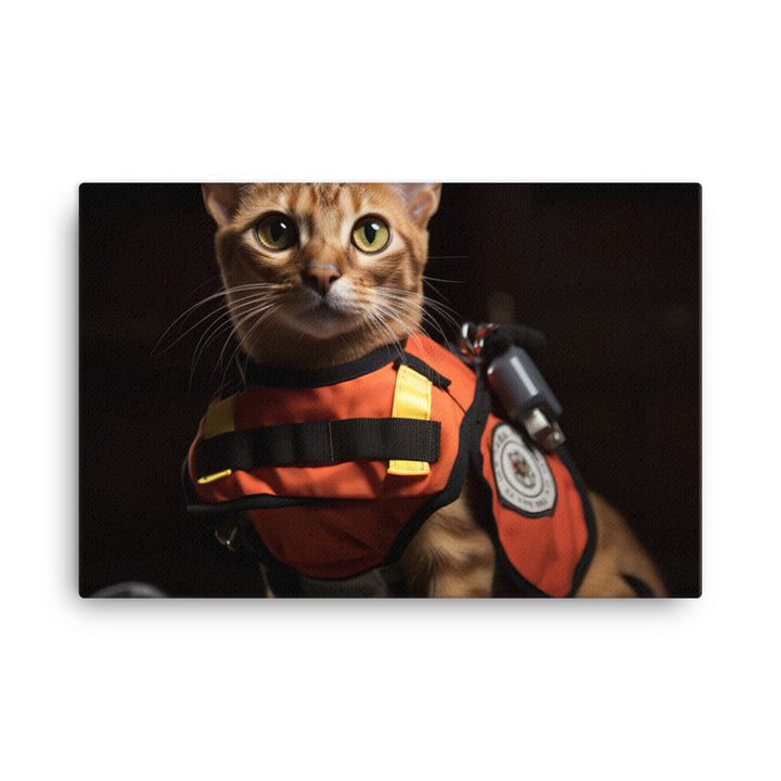 Abyssinian Paramedic Canvas - PosterfyAI.com