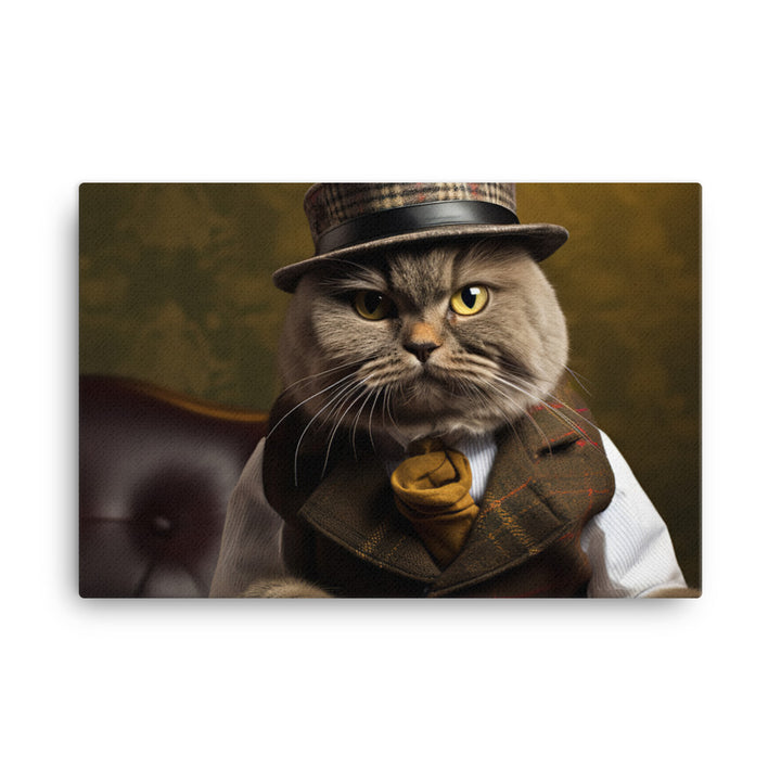 Scottish Fold Sales Consultant Canvas - PosterfyAI.com