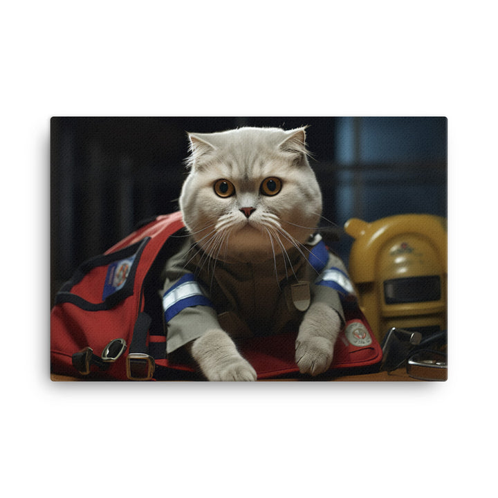 Scottish Fold Paramedic Canvas - PosterfyAI.com