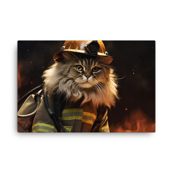 Persian Firefighter Canvas - PosterfyAI.com