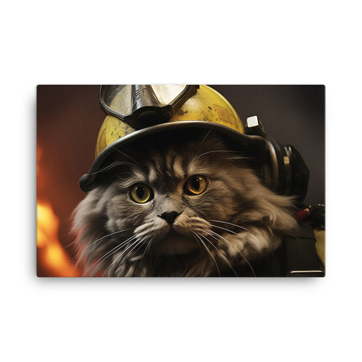 Persian Firefighter Canvas - PosterfyAI.com